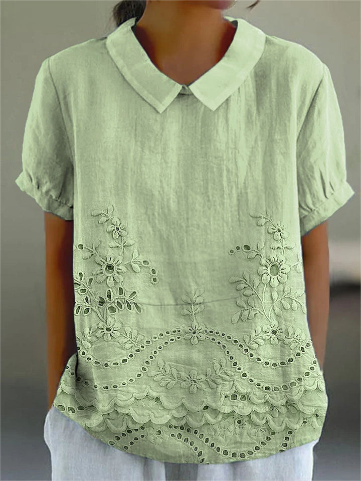 Lily | Floral Embroidered Blouse