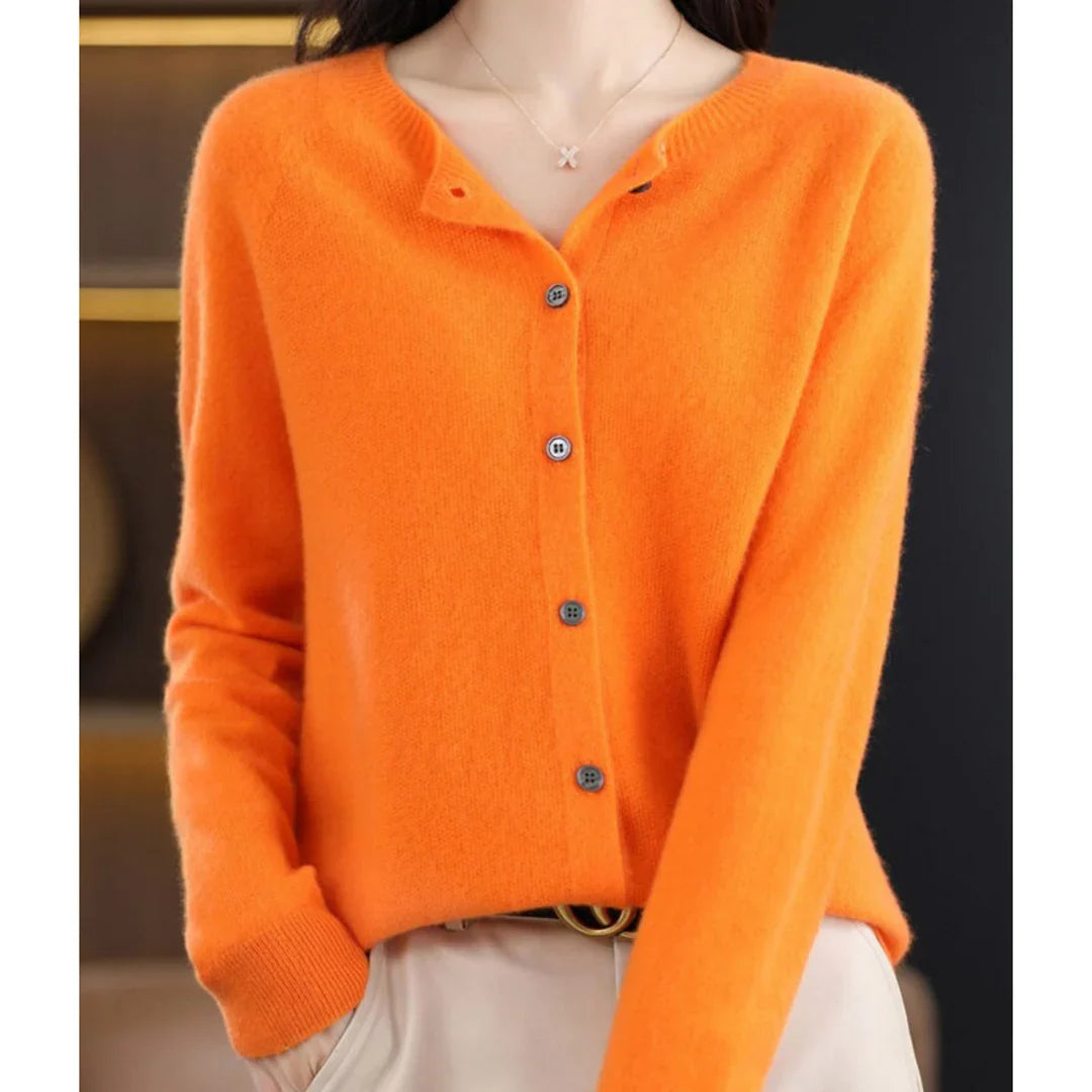 Women’s V-Neck Button Knit Cardigan