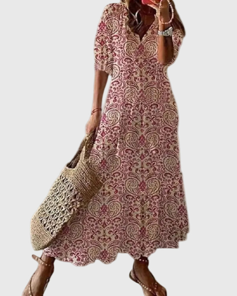 Amalia | Bohemian Vintage Summer Maxi Dress