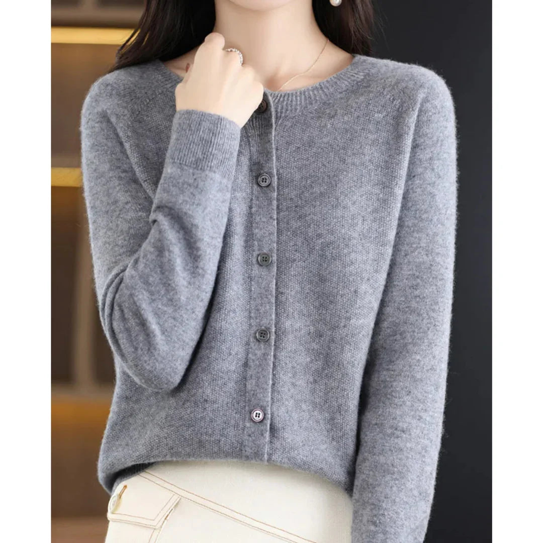 Women’s V-Neck Button Knit Cardigan