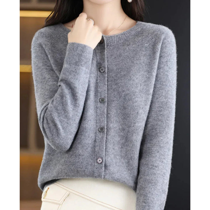Women’s V-Neck Button Knit Cardigan