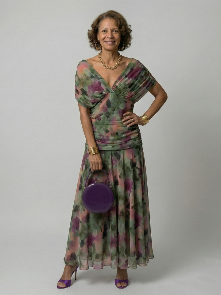 Calen | Off-Shoulder Flow Midi Dresses