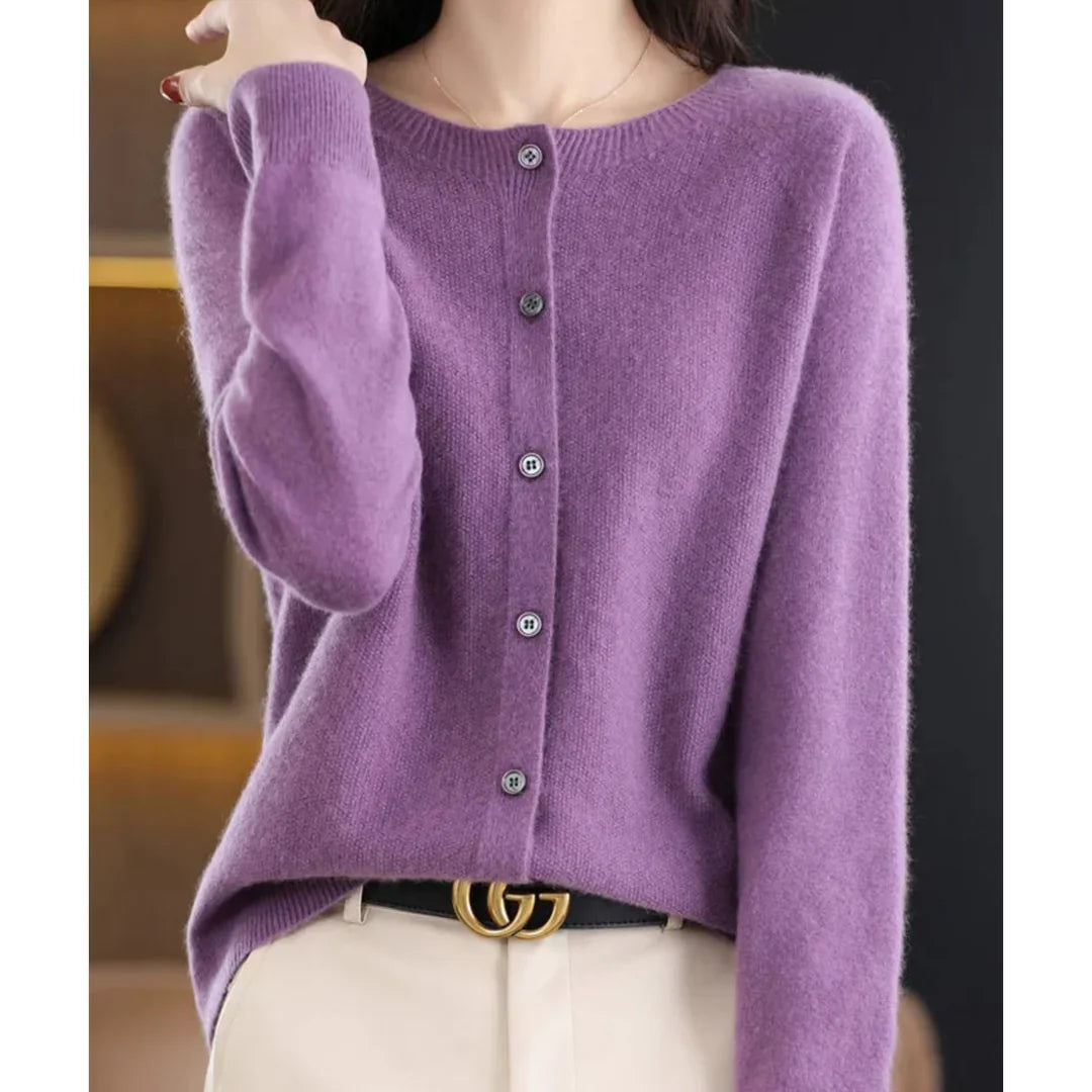 Women’s V-Neck Button Knit Cardigan