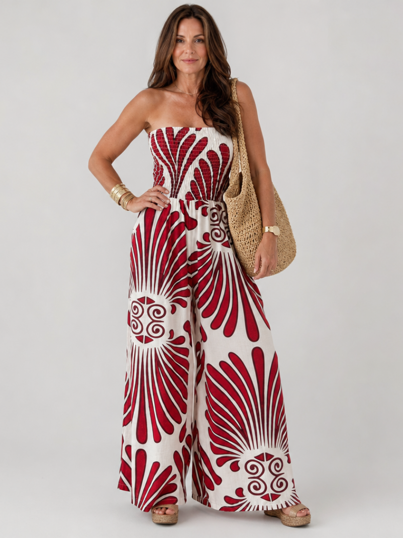 Dyman | Strapless Flowing Silhouette Maxi Dress