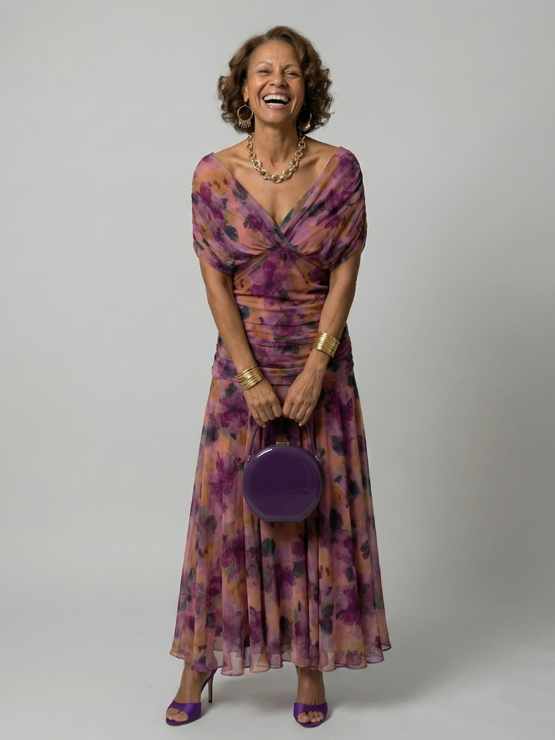 Calen | Off-Shoulder Flow Midi Dresses
