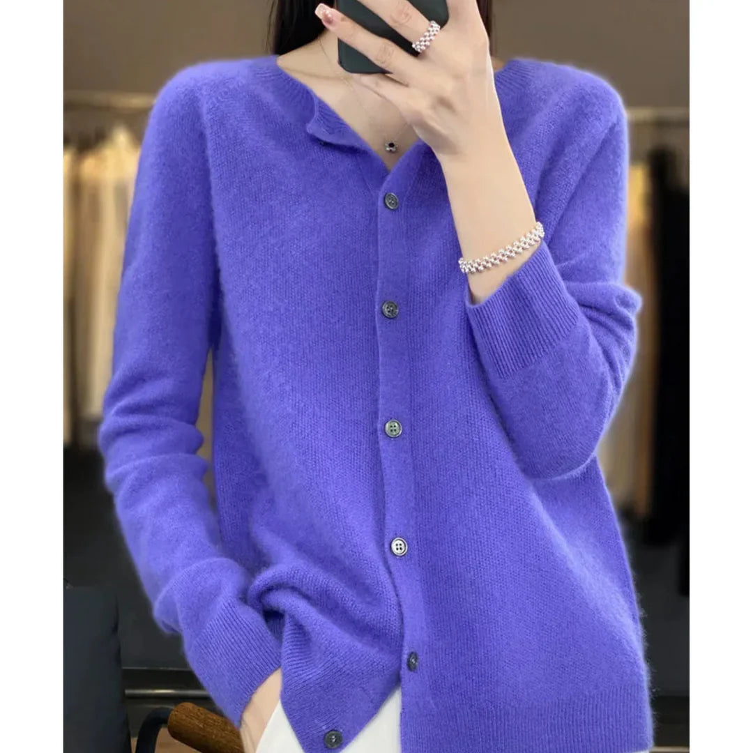 Women’s V-Neck Button Knit Cardigan