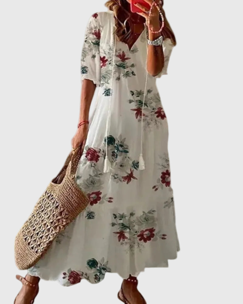 Amalia | Bohemian Vintage Summer Maxi Dress