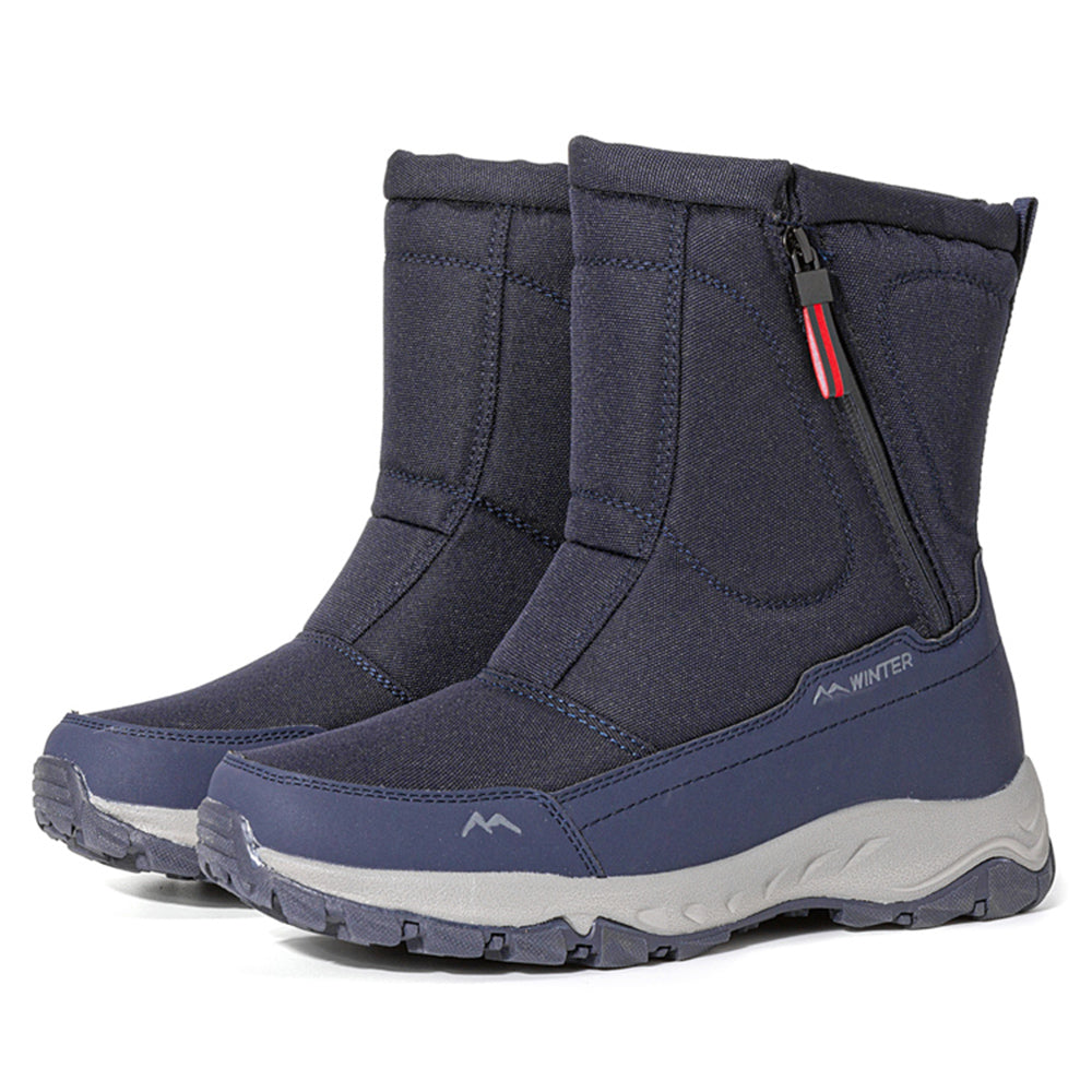 Women's winter boots with side zipper - waterproof, non-slip, durable snow boots with warm lining
