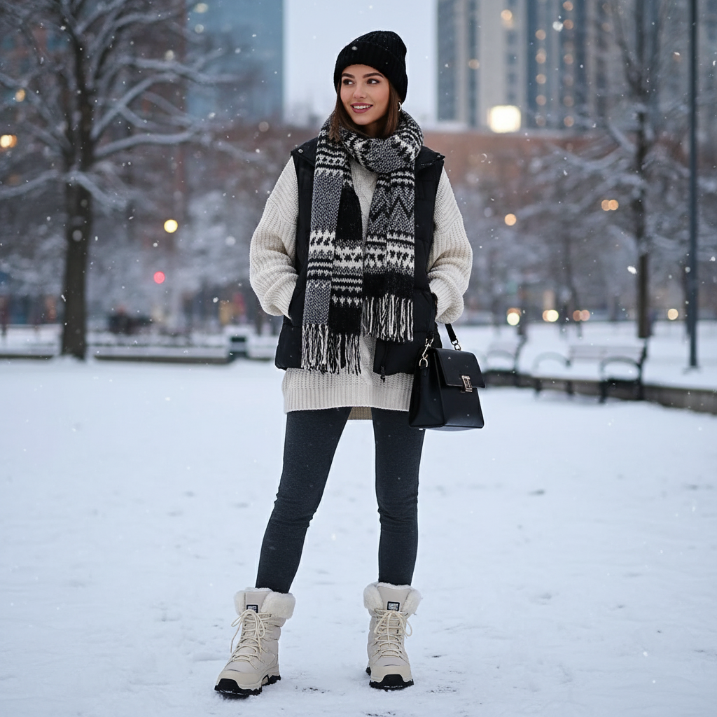 Lace-Up Winter Boots for Women