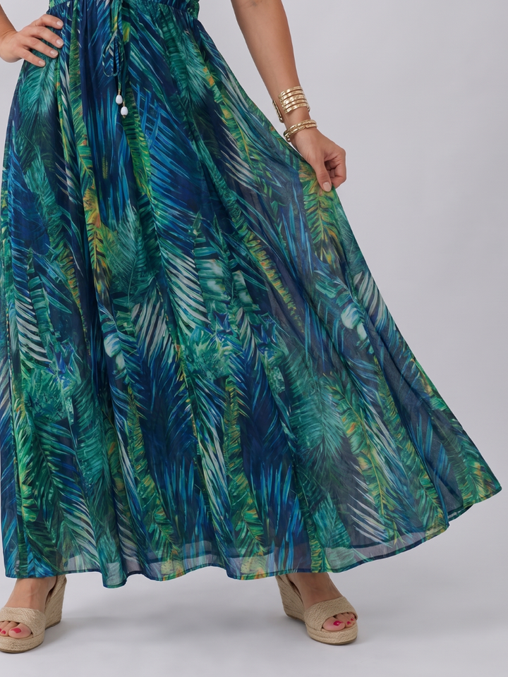 Zake | Sleeveless Empire Waist Midi Dress