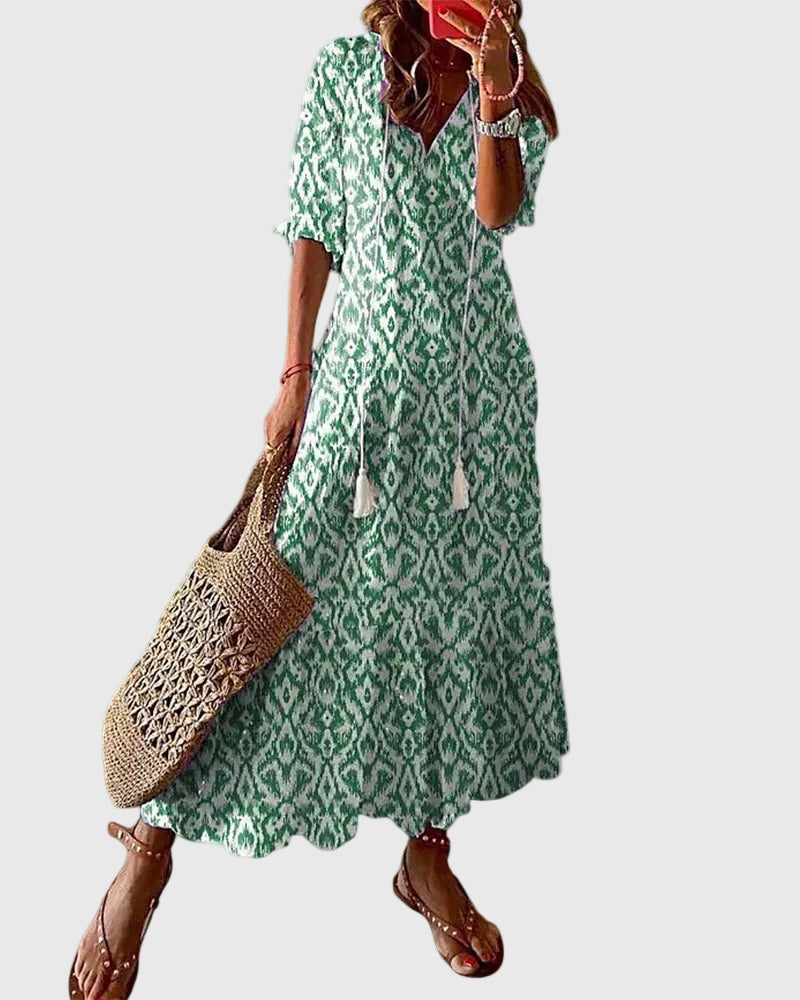 Amalia | Bohemian Vintage Summer Maxi Dress