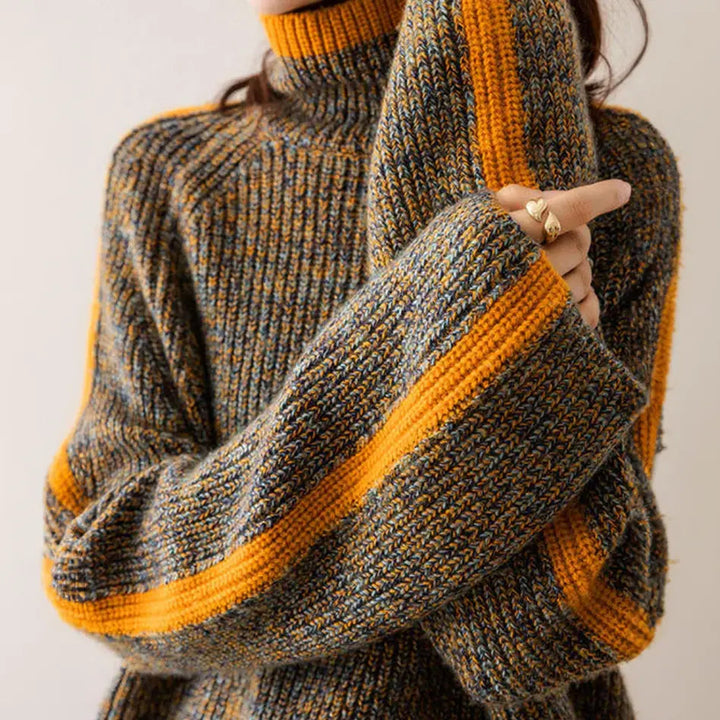 Stylish turtleneck sweater made from high-quality wool