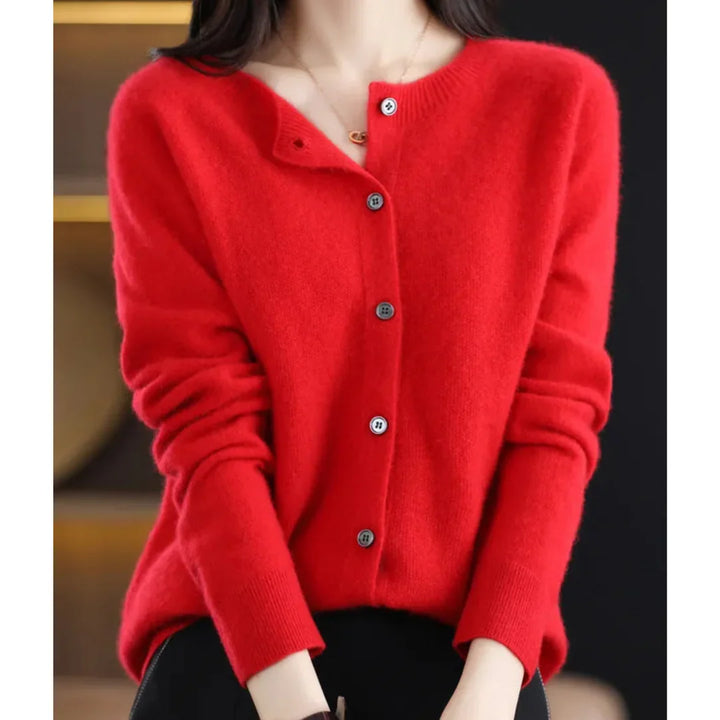 Women’s V-Neck Button Knit Cardigan