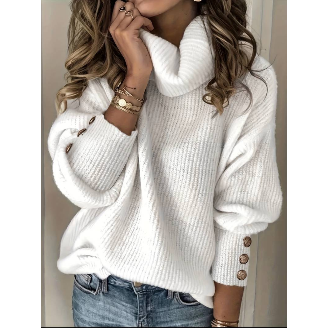 Oversized women's turtleneck sweater