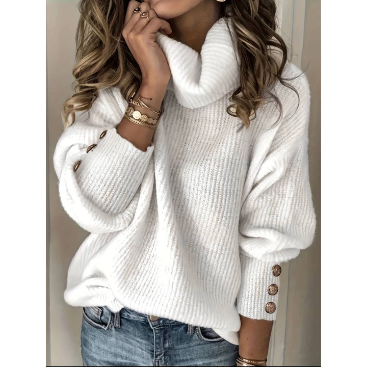 Oversized women's turtleneck sweater