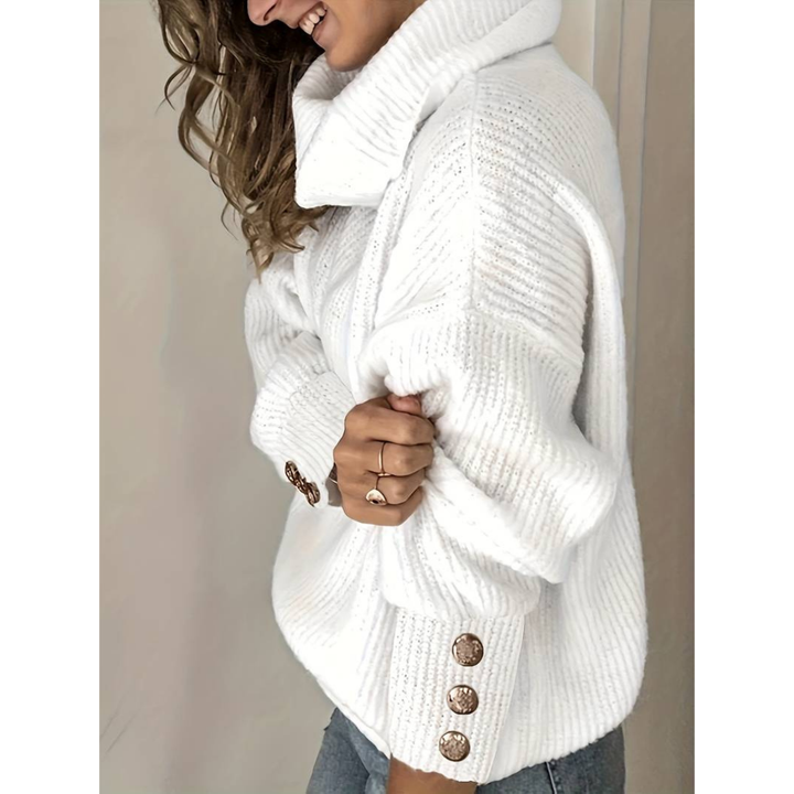 Oversized women's turtleneck sweater