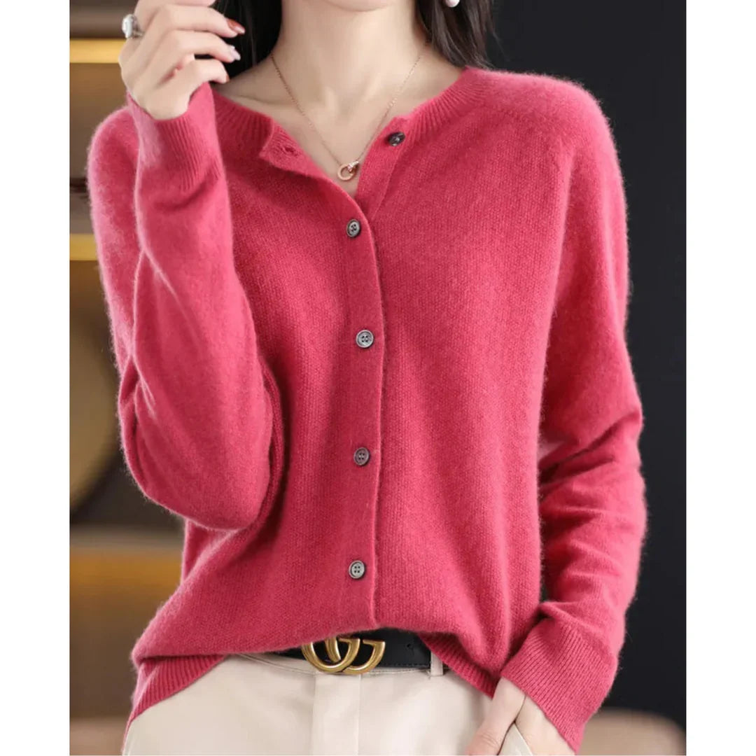 Women’s V-Neck Button Knit Cardigan