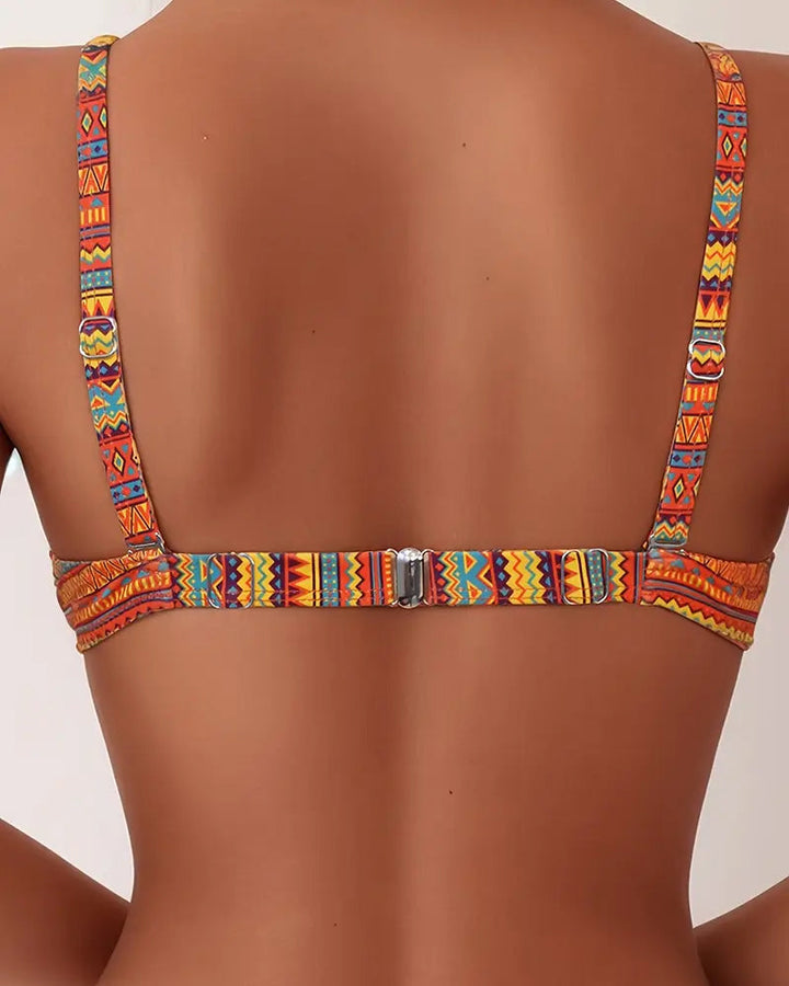 Rose | Two Piece Swimsuit with Striped Print