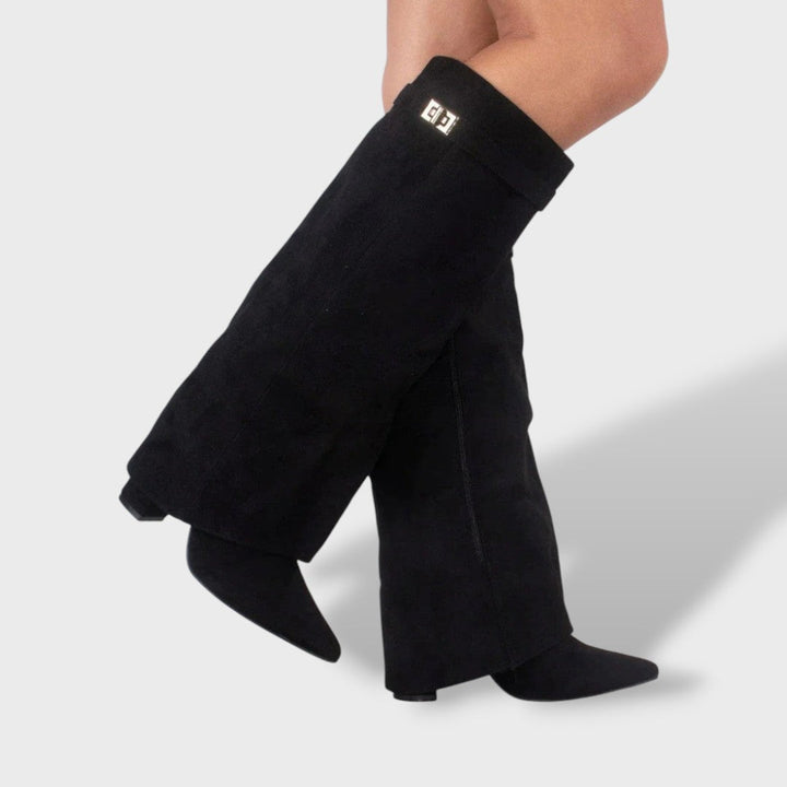 Women's Knee High Suede Boots | Classic Tall Autumn Winter Boots with Padded Insole for All Day Comfort and Style