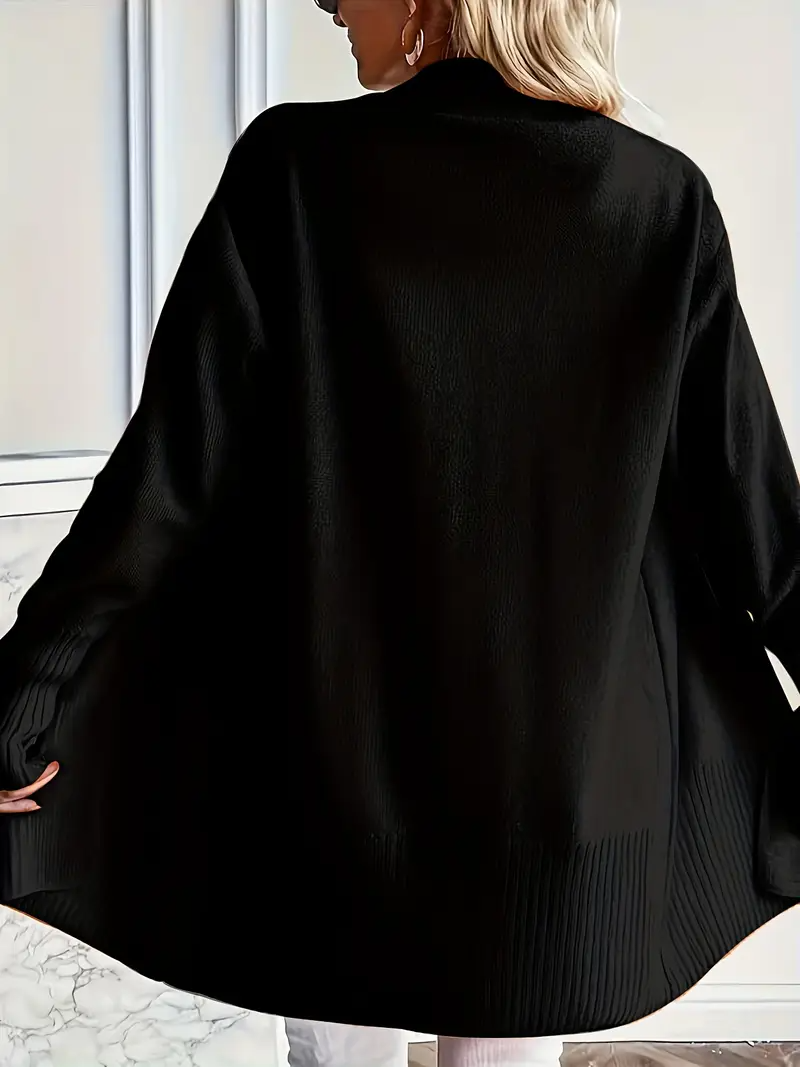 Women's knitted sweater with a round neckline and relaxed fit