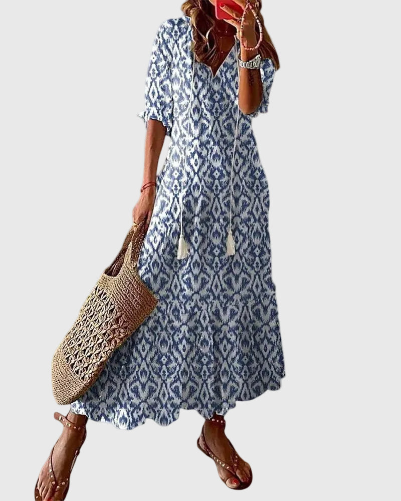Amalia | Bohemian Vintage Summer Maxi Dress