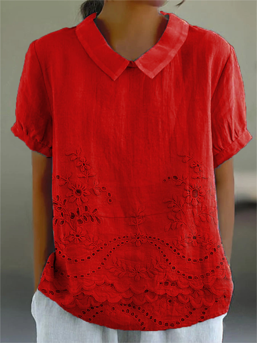 Lily | Floral Embroidered Blouse