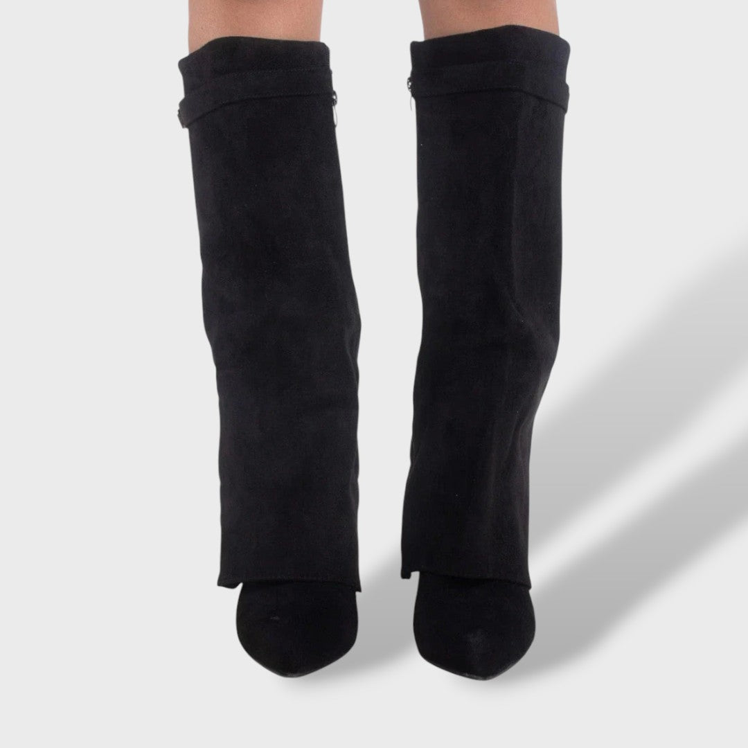 Women's Knee High Suede Boots | Classic Tall Autumn Winter Boots with Padded Insole for All Day Comfort and Style