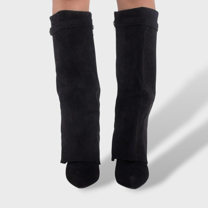 Women's Knee High Suede Boots | Classic Tall Autumn Winter Boots with Padded Insole for All Day Comfort and Style