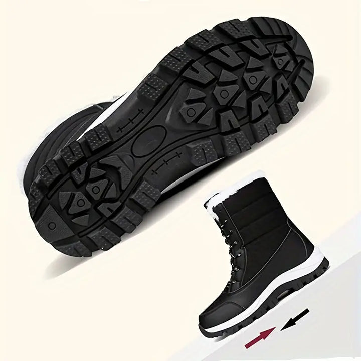 Waterproof women's snow boots - insulated winter boots with non-slip soles