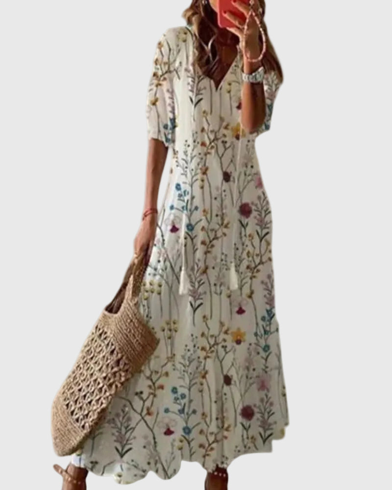 Amalia | Bohemian Vintage Summer Maxi Dress