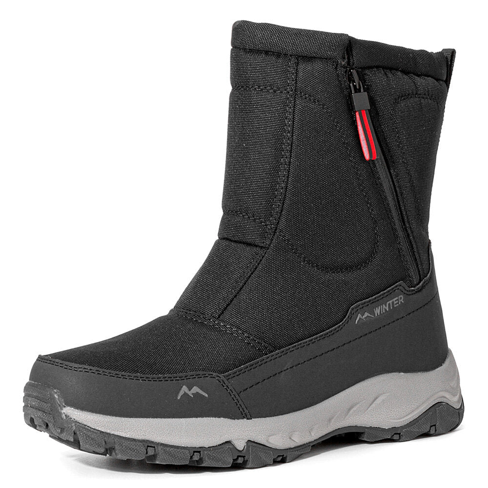 Women's winter boots with side zipper - waterproof, non-slip, durable snow boots with warm lining