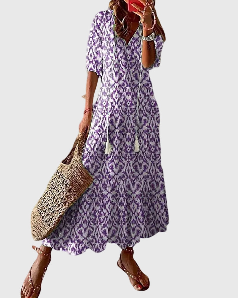 Amalia | Bohemian Vintage Summer Maxi Dress