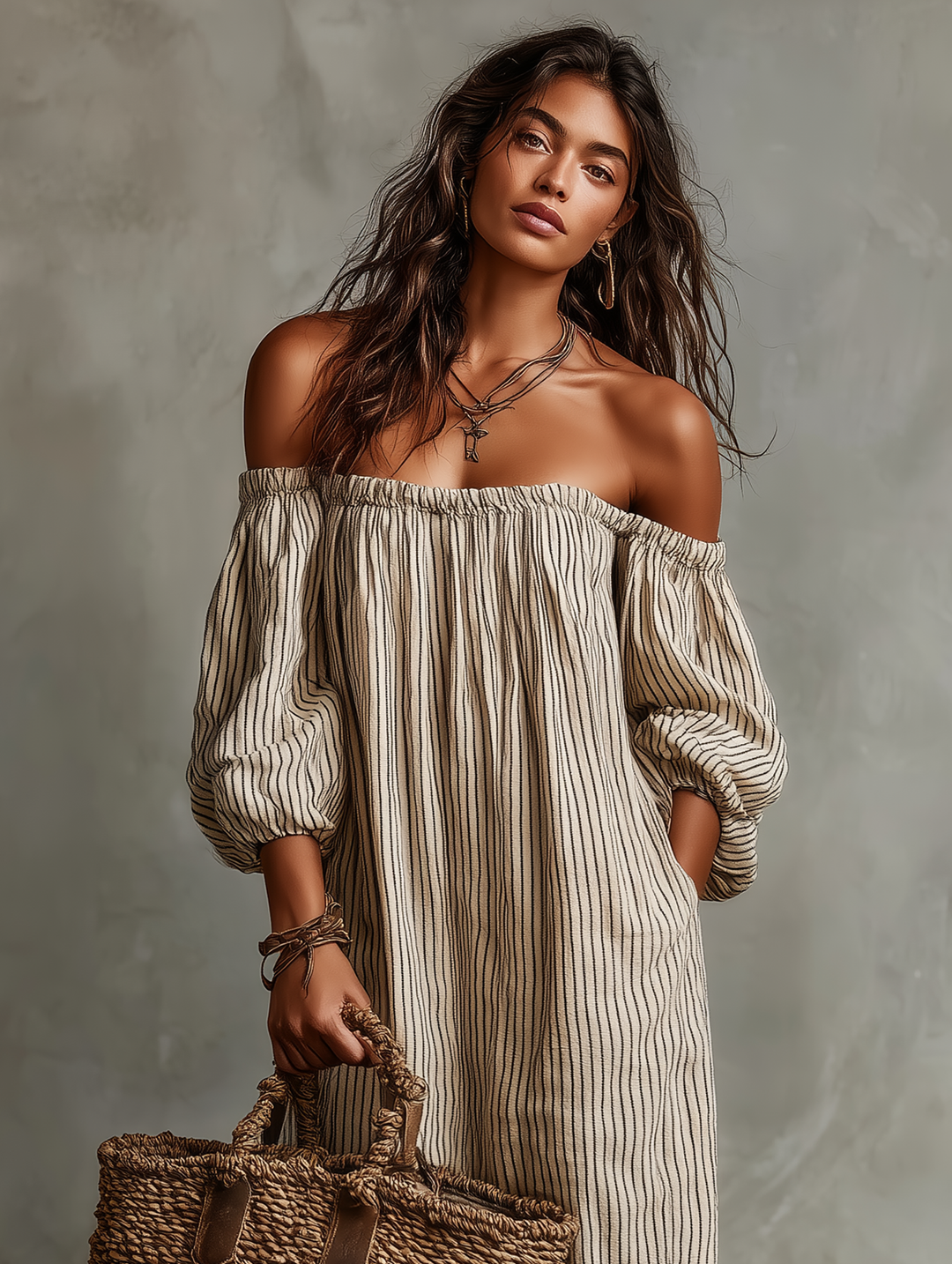 Carmen | Maxi Dress with Off-the-Shoulder Design
