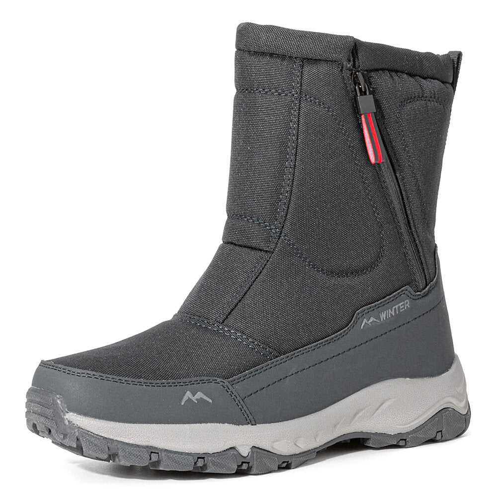 Women's winter boots with side zipper - waterproof, non-slip, durable snow boots with warm lining