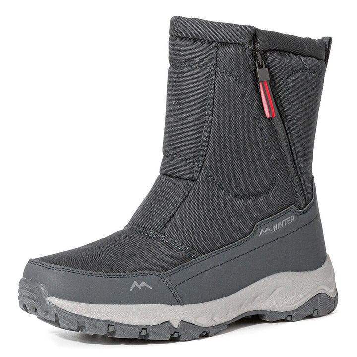 Women's winter boots with side zipper - waterproof, non-slip, durable snow boots with warm lining