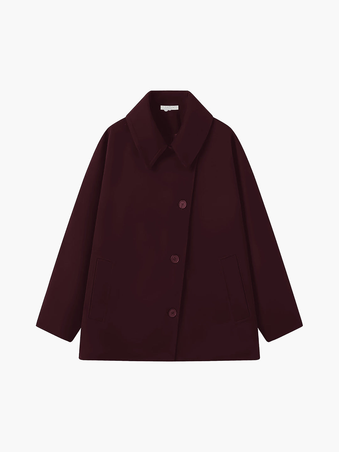 Catherine's Cozy Wool-Blend Long Coat with Button Front