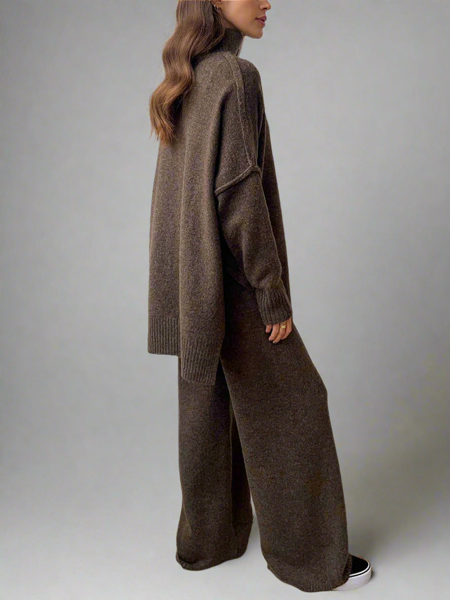 Cozy Knit Turtle Neck Relaxation Ensemble