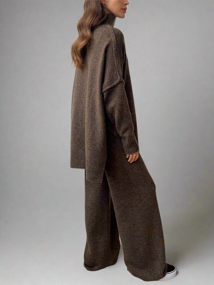Cozy Knit Turtle Neck Relaxation Ensemble