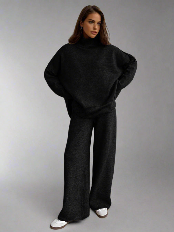 Cozy Knit Turtle Neck Relaxation Ensemble