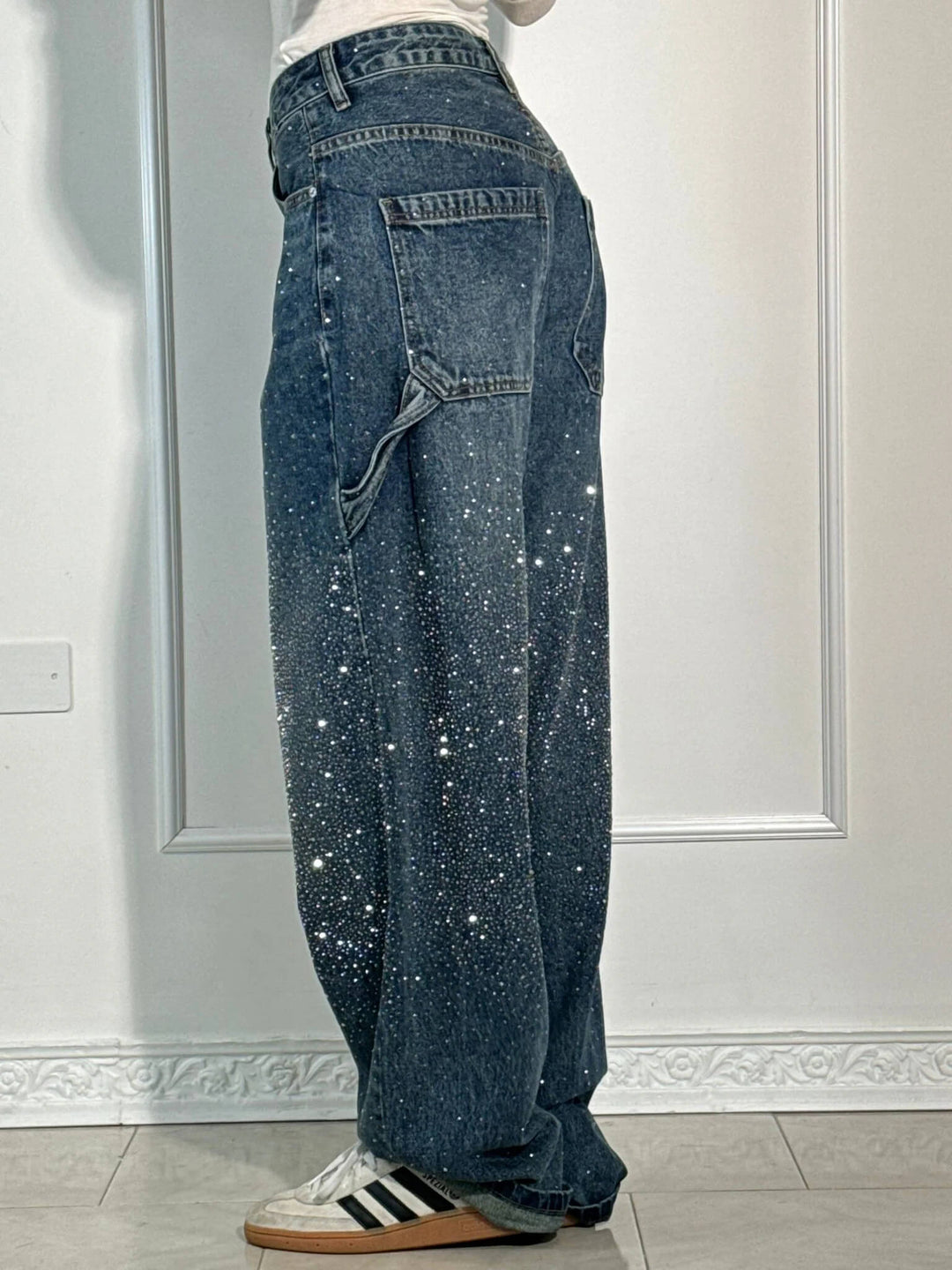 Shiny Denim Carpenter Jeans for Men