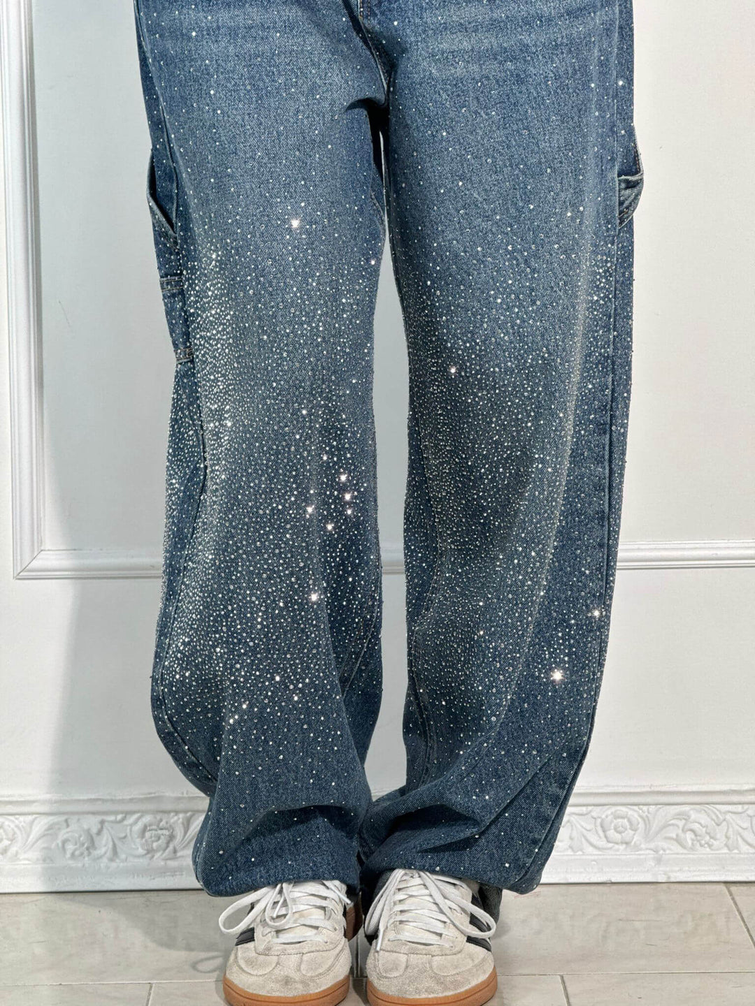 Shiny Denim Carpenter Jeans for Men