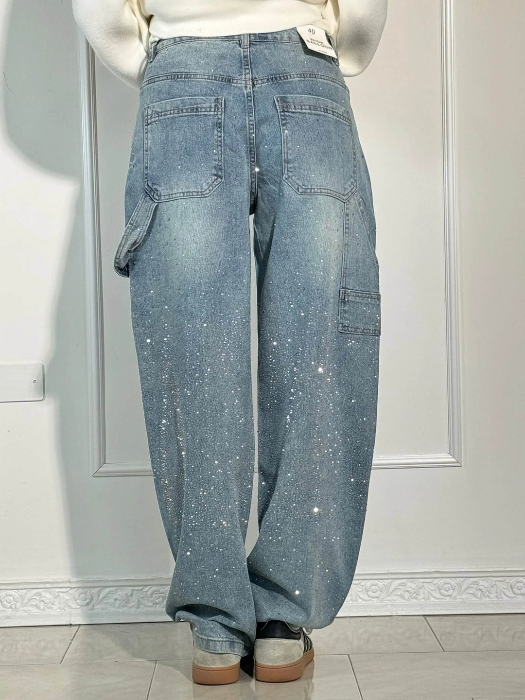 Shiny Denim Carpenter Jeans for Men