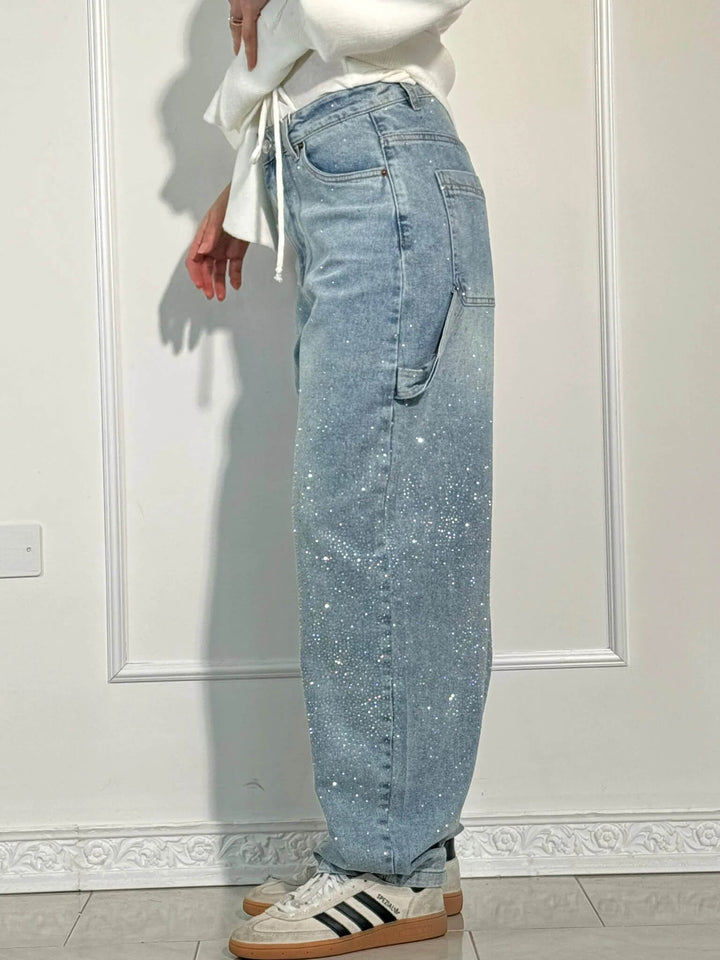 Shiny Denim Carpenter Jeans for Men