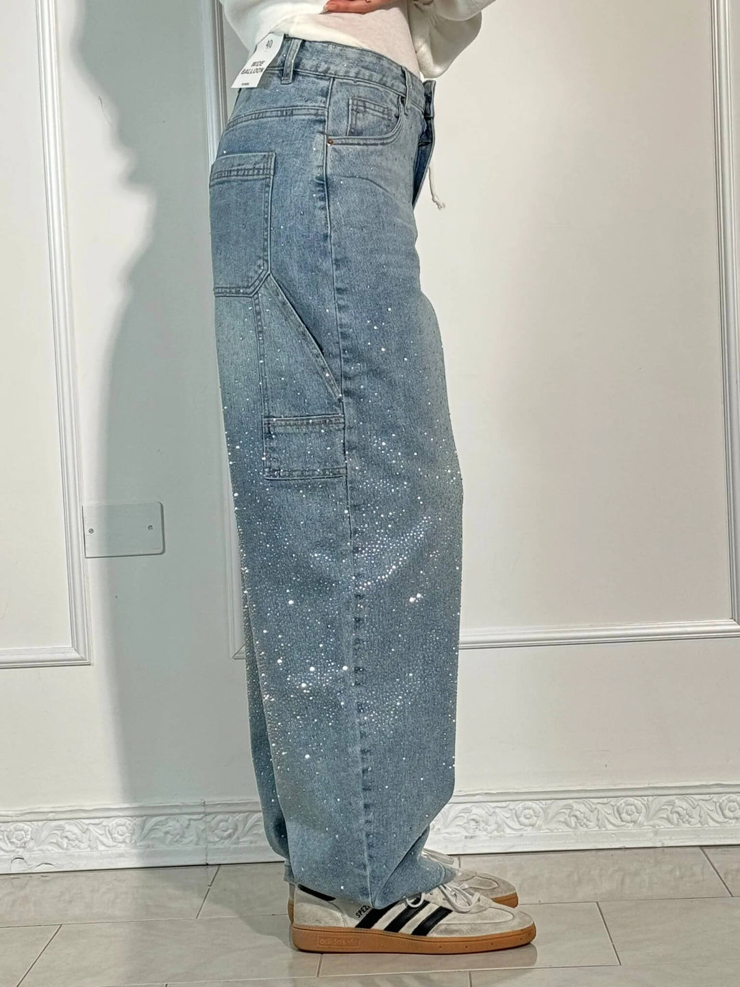 Shiny Denim Carpenter Jeans for Men