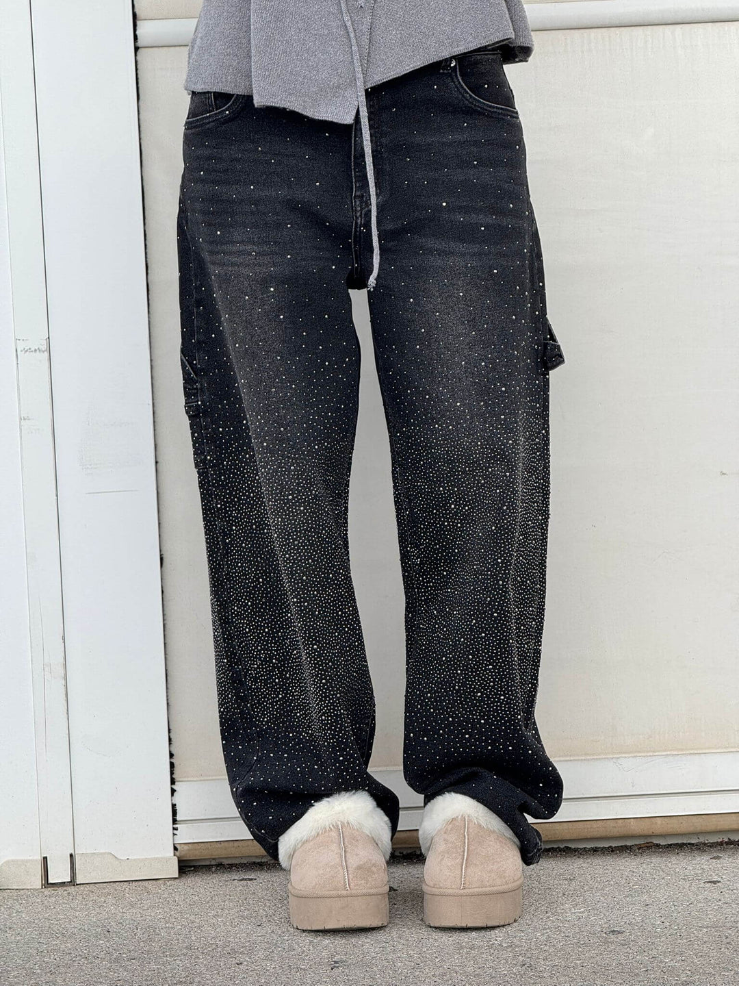 Shiny Denim Carpenter Jeans for Men