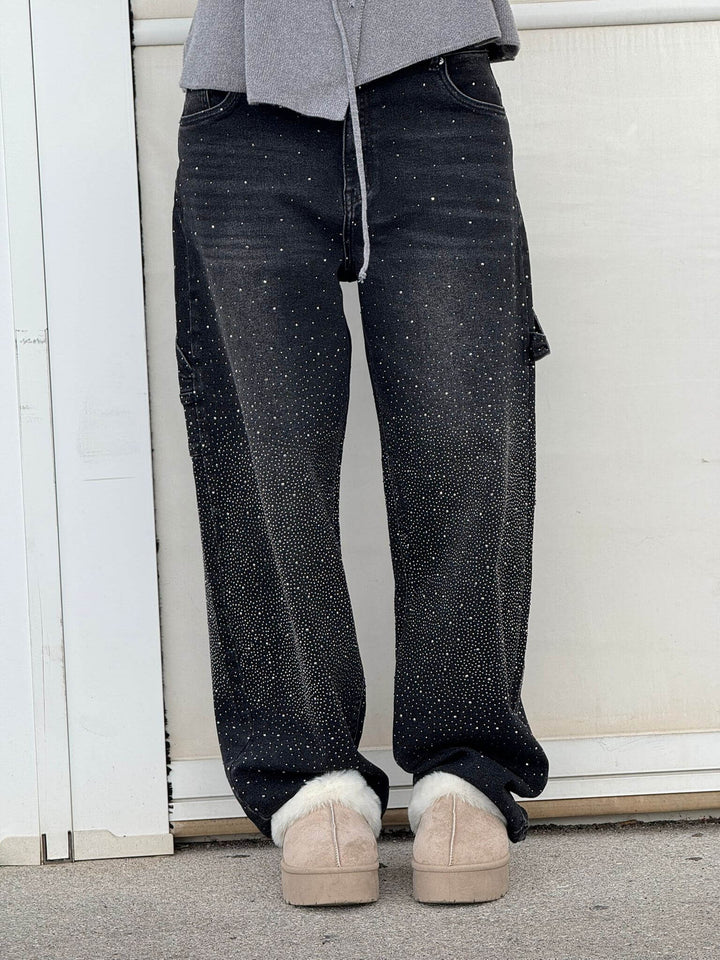Shiny Denim Carpenter Jeans for Men