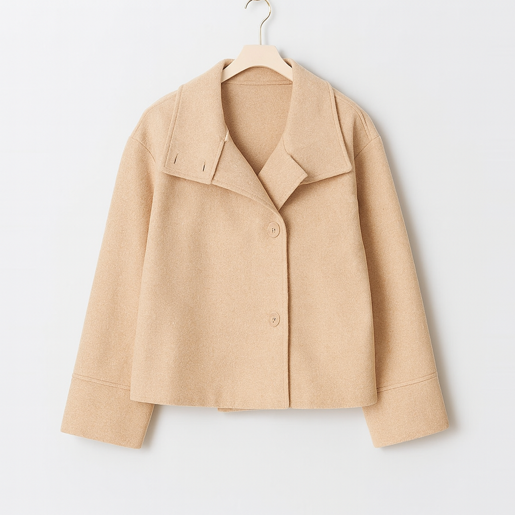 Modern double-breasted short coat for Women