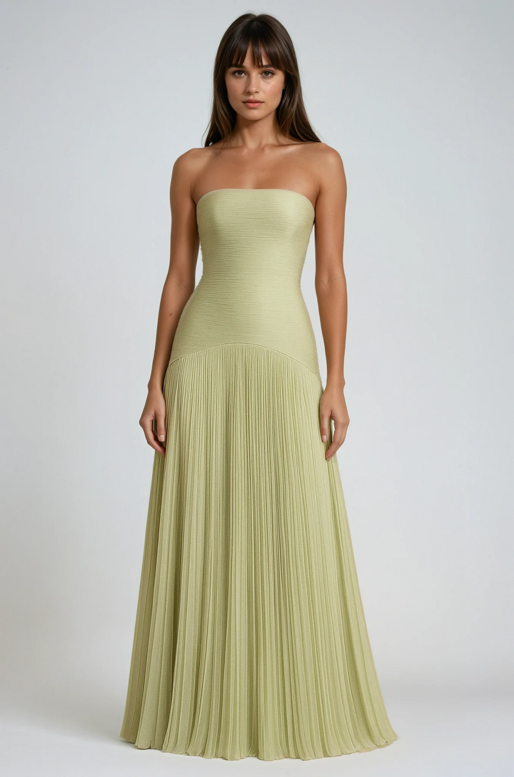 Off-Shoulder Flowing Maxi Dress for Wedding Attendees
