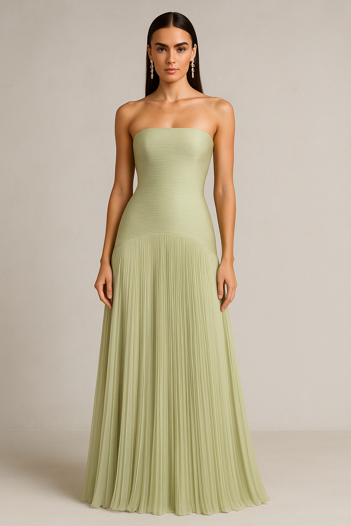 Off-Shoulder Flowing Maxi Dress for Wedding Attendees