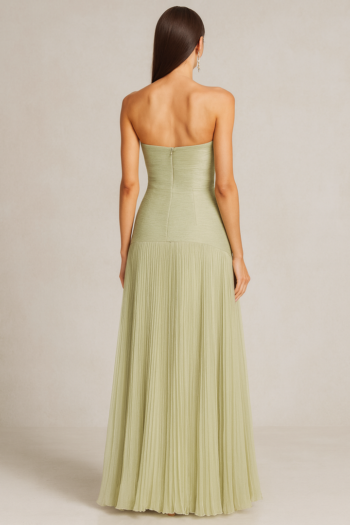 Off-Shoulder Flowing Maxi Dress for Wedding Attendees